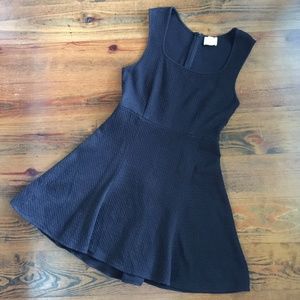 Pins and Needles Fit and Flare Sleeveless Scoop Neck Dress Draped Mini